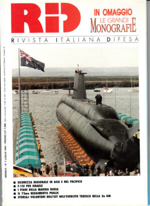 Rivista Italiano Difesa RID n. 7 - Luglio 1994. In copertina sottomarino classe Collins marina australiana