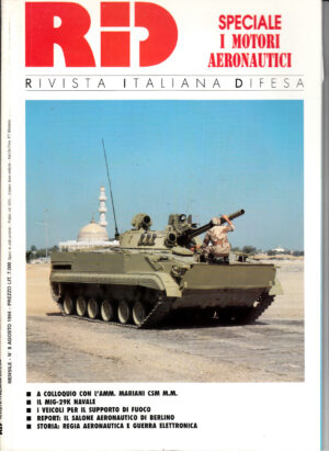 Rivista Italiano Difesa RID n. 8 - Agosto 1994. In copertina BMP-3 russo