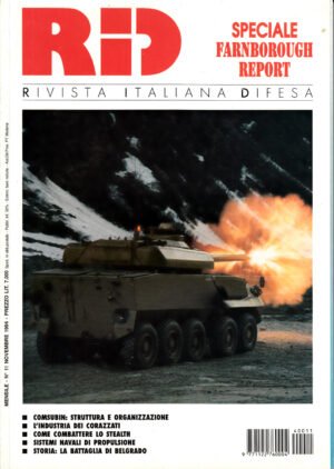Rivista Italiano Difesa RID n. 11 - Novembre 1994. In copertina Piranha con cannone