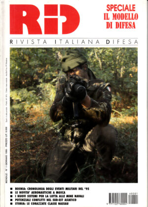 Rivista Italiano Difesa RID n. 1 - Gennaio 1996. In copertina incursione del 9° Rgt. Col Moschin