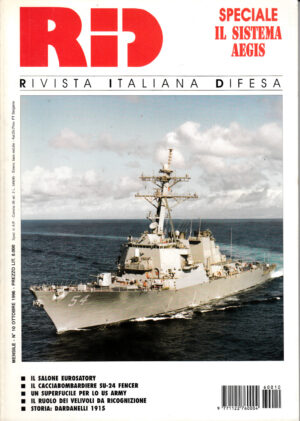 Rivista Italiano Difesa RID n. 10 - Ottobre 1996. In copertina cacciabombardiere Aegis DDG-54