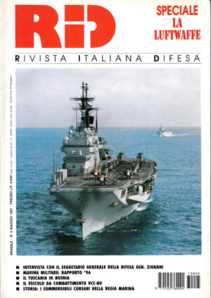 Rivista Italiano Difesa RID n. 5 - Maggio 1997. In copertina il Garibaldi con Harrier, AB-212, A129, SH-3