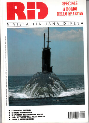 Rivista Italiano Difesa RID n. 10 - Ottobre 1998. In copertina SSN britannico HMS Spartan