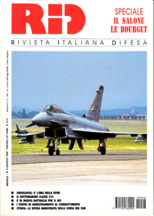 Rivista Italiano Difesa RID n. 8 - Agosto 1999. In copertina prototipo DA-7 del Typhoon