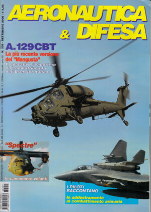 Rivista Aeronautica & Difesa n. 239 - Settembre 2006. In copertina A.129CBT