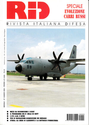 Rivista Italiano Difesa RID n. 3 - Marzo 2000. In copertina LMATTS C-27J Spartan per trasporto tattico