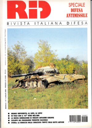 Rivista Italiano Difesa RID n. 7 - Luglio 2000. In copertina carro armato M-84 jugoslavo