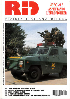 Rivista Italiano Difesa RID n. 12 - Dicembre 2000. In copertina blindato leggero fuoristrada