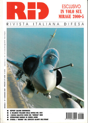 Rivista Italiano Difesa RID n. 1 - Gennaio 2001. In copertina Mirage 2000-5