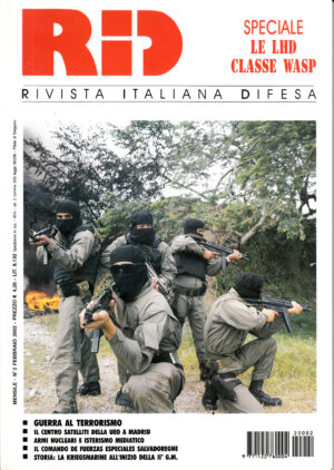 Rivista Italiano Difesa RID n. 2 - Febbraio 2002. In copertina squadra d'assalto del CEAT