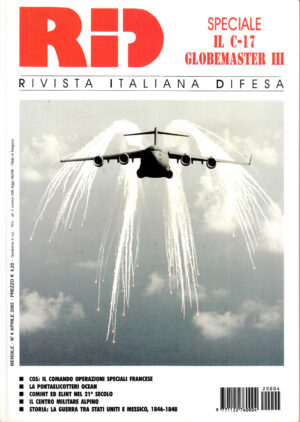 Rivista Italiano Difesa RID n. 4 - Aprile 2002. In copertina Boeing C-17 Globemaster III