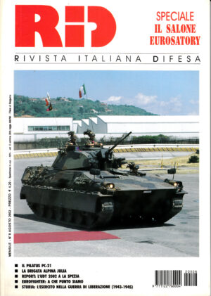 Rivista Italiano Difesa RID n. 8 - Agosto 2002. In copertina veicolo combattimento Dardo