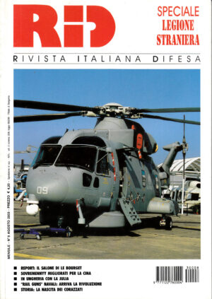 Rivista Italiano Difesa RID n. 8 - Agosto 2003. In copertina EH-101 versione AEW