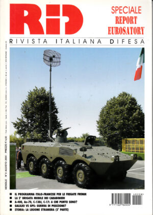 Rivista Italiano Difesa RID n. 8 - Agosto 2004. In copertina posto comando VBC