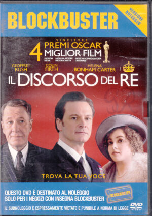 Il discorso del Re con Colin Firth. DVD in Italiano. Versione Noleggio