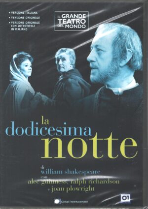 La dodicesima notte con Alec Guinness, Ralph Richardson. Il Grande Teatro del Mondo. DVD in Italiano