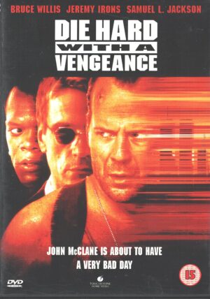 Die hard with a Vengeance con Bruce Willis. DVD Edizione Regno Unito PAL Regione 2, Lingua Inglese