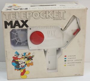 Telepocket Max. Video Proiettore per Caricatori Max Super 8 a colori. Vintage. Giocattoli Max