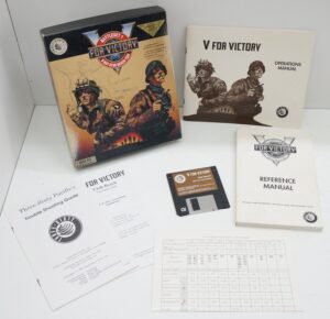V for Victory. D-Day Utah Beach 1944. Battleset 1. Videogioco IBM PC in Inglese. Big Box