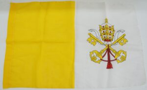 Bandiera - Flag Citta' del Vaticano in tessuco cm. 65x44 con asola