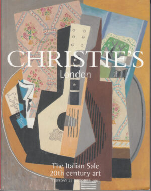 Christie's London .The Italian Sale 20th Century Art. 23 October 2001 – In Inglese ed. Christie’s