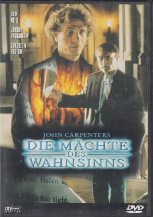 Die Machte des Wahnsinns con Sam Neill. DVD Edizione Germania PAL Regione 2, Lingua Tedesco