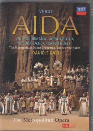 Aida di Giuseppe Verdi. Metropolitan Opera Orchestra. DVD Edizione Stati Uniti NTSC Regione 0, Lingua Inglese