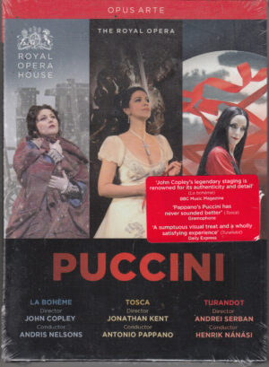 La Boheme, Tosca, Turandot di Puccini. The Royal Oper House. DVD Edizione Stati Uniti NTSC Regione 0, Lingua Inglese