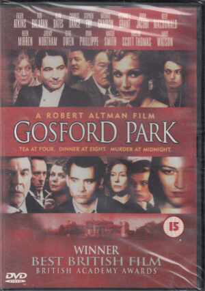 Gosford Park un film di Robert Altman. DVD Edizione Regno Unito PAL Regione 2, Lingua Inglese