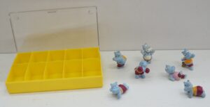 Kinder Sorpresa: Happypotami n. 7 sorpresine con Scatola. Composizione come da foto. Collezione anno 1991. Ferrero