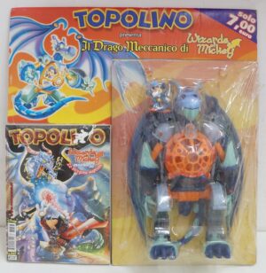 Topolino n. 2663 con Il Drago Meccanico di Wizards of Mickey. Action Figure cm 23. Walt Disney