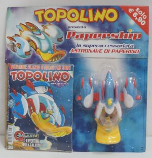 Topolino n. 2786 con Papership l'astronave di Paperino. Action Figure cm 8. Walt Disney