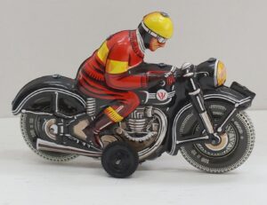 Moto in latta a frizione Joseph Wagner JW. Made in Western Germany