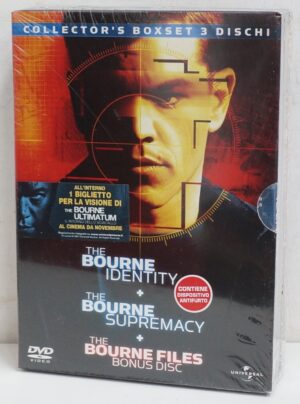 The Bourne Collector's Boxset con n. 3 DVD in Italiano (The Bourne Identity, Supremacy, Files bonus disc). Nuovo