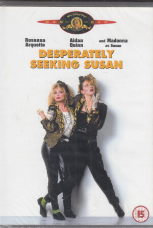 Desperately Seeking Susan con Madonna. DVD Edizione Regno Unito PAL Regione 2, Lingua Inglese
