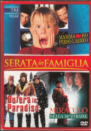 Serata in famiglia Collection - 3 film (3 DVD) con Cofanetto - DVD in Italiano (Mamma ho perso l'aereo, Bufera in Paradiso, Miracolo nella 34 strada)