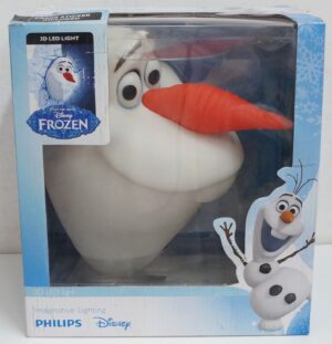 Frozen Walt Disney: Olaf Lampada - Luce notturna 3D Led Light con Adesivo Ghiaccio Crepato. Philips