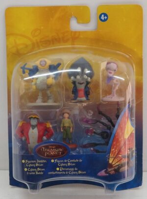 Disney Treasure Planet. Il pianeta del tesoro. Set di 6 mini personaggi di Jim Hawkins. 2002 Hasbro
