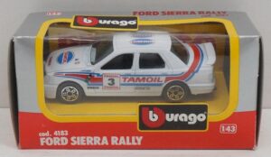 Ford Sierra Rally Bianca cod. 4183. Modellino Auto Die Cast Scala 1:43. Burago