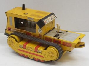 Bulldozer Funkstorbereich F3 MS80 in latta. Giocattolo Vintage NON Completo NON Funzionante!!!
