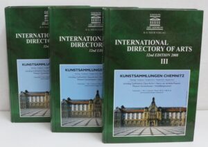 International Directory of Arts 2008 n. 3 volumi. Libri in Inglese ed. Saur Verlag