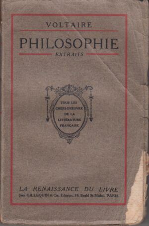 Philosophie Extraits di Voltaire. Libro in Francese ed. Le Renaissance Du Livre