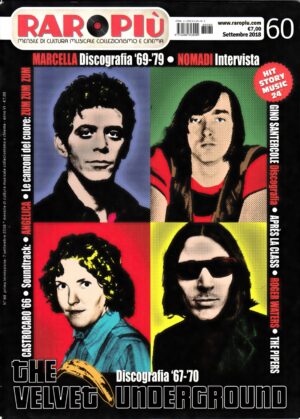 Rivista Raoropiù n. 60 - Settembre 2018. In copertina The Velvet Underground