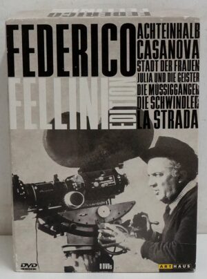 Federico Fellini Edition. Raccolta Booklet con n. 8 DVD Edizione Germania PAL Regione 2, Lingua Tedesco, Lingua Italiano inclusa.