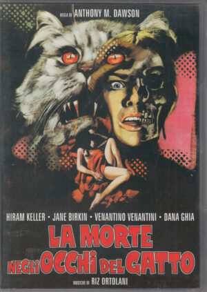 La morte negli occhi del gatto un film con Jane Birkin. DVD in Italiano ed.