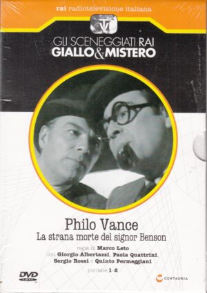 Philo Vance: La strana morte del Signor Benson. Miniserie TV Completa. (Episodi 1-2). DVD in Italiano. Sceneggiati Rai Giallo e Mistero. Versione da edicola