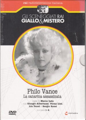 Philo Vance: La canarina assassinata. Miniserie TV Completa. (Episodi 1-2). DVD in Italiano. Sceneggiati Rai Giallo e Mistero. Versione da edicola