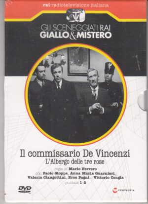 Il commissario De Vincenzi: L'albergo delle tre rose. Miniserie Completa (Episodi 1-2). DVD in Italiano. Sceneggiati Rai Giallo & Mistero. Versione da edicola
