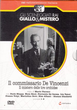 Il commissario De Vincenzi: Il mistero delle tre orchidee. Miniserie Completa (Episodi 1-2). DVD in Italiano. Sceneggiati Rai Giallo & Mistero. Versione da edicola