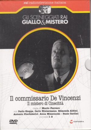 Il commissario De Vincenzi: Il mistero di Cinecittà. Miniserie Completa (Episodi 1-2). DVD in Italiano. Sceneggiati Rai Giallo & Mistero. Versione da edicola